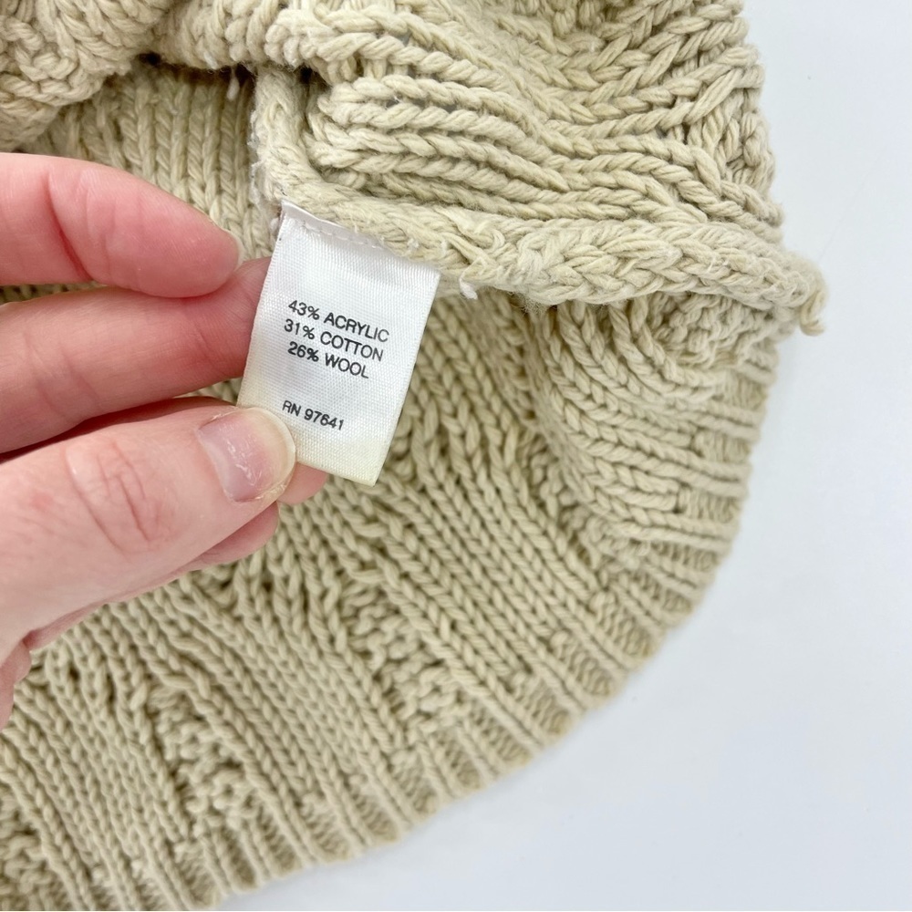 Gilmore Girls Rory Alternative Chunky Cable Knit Tan Fisherman Chunky Sweater S - Picture 11 of 14